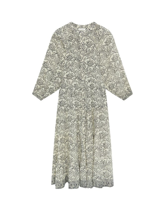 Maison Hotel Antonia Floral Maxi Dress, White (WHITE), large