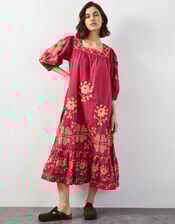East Diya Embroidered Midi Dress, Pink (PINK), large