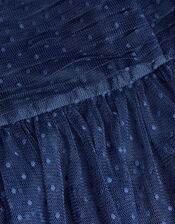 Inga Spot Tulle Prom Dress, Blue (NAVY), large