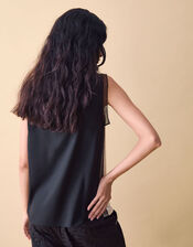 Clemence Coralie Sleeveless Lace Trim Top, Ivory (IVORY), large