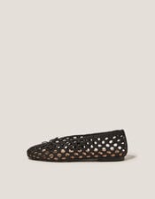 Betsy Woven Ballet Flats, Black (BLACK), large