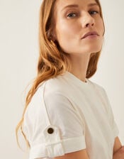 Cali Contrast T-Shirt Midi Dress, Camel (CAMEL), large