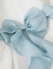 Polly Cap Sleeve Bow Party Dress, Ivory (IVORY), large