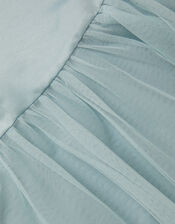 Satin Bridesmaid Dress, Green (SAGE), large