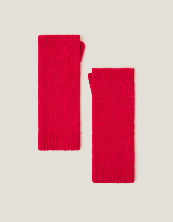 Yvie Plain Knit Wrist Warmers, , large