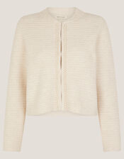 Paula Pearl Embellished Cardigan, Ivory (IVORY), large