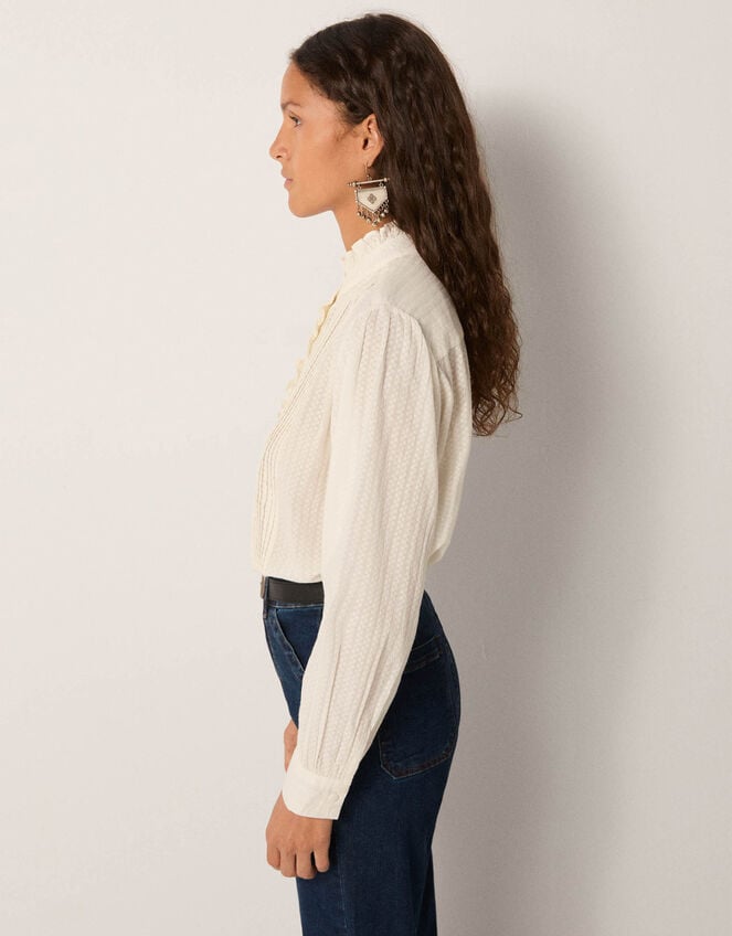 Maison Hotel Bella Frill Blouse, White (WHITE), large