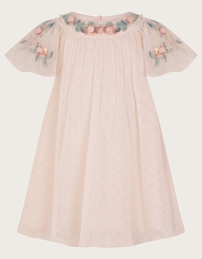 Baby Evi Embellished Tulle Swing Dress, Pink (PINK), large
