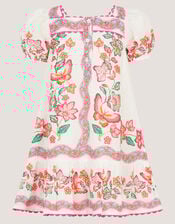 Baby Jelena Butterfly Print Dress, Ivory (IVORY), large