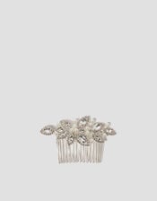 Floral Embellished Hair Comb Clip, , large