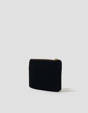 Floral Embellished Velvet Coin Purse, , large