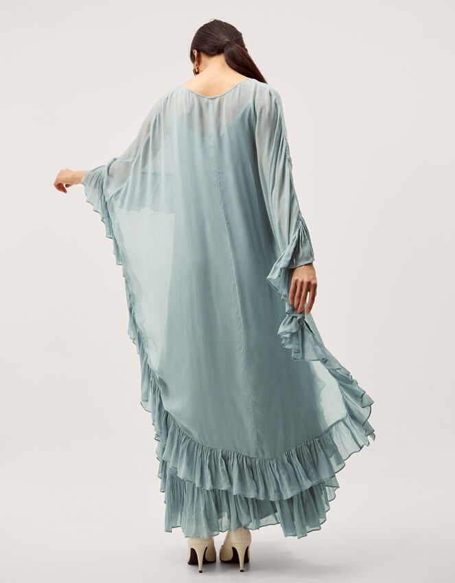 Jodie Ruffle Cape Chiffon Maxi Dress, Blue (PALE BLUE), large