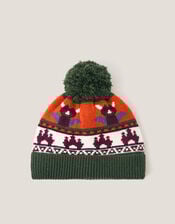 Dragon Intarsia Bobble Hat, Multi (MULTI), large