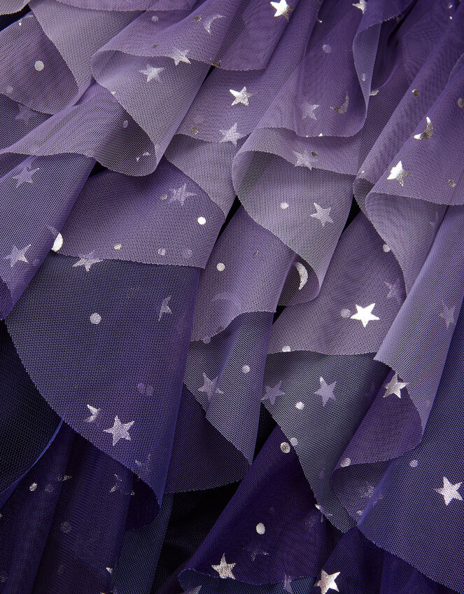 Cosmic Velour Long Sleeve Disco Dress, Blue (NAVY), large