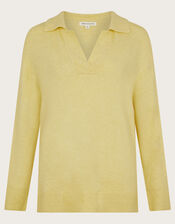 Carla Collar Jumper, Yellow (YELLOW), large