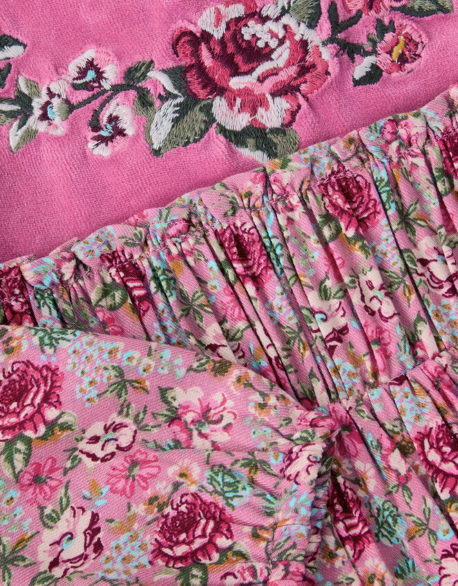 Baby Floral Long Sleeve Dress, Pink (PINK), large