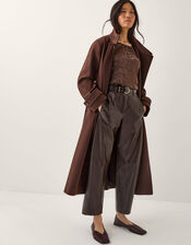 Dua Floral Devore Blouse, Brown (CHOCOLATE), large