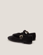 Effie Velvet Ballet Flats, Black (BLACK), large