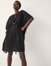 Jada Embellished Mini Kaftan, Black (BLACK), large