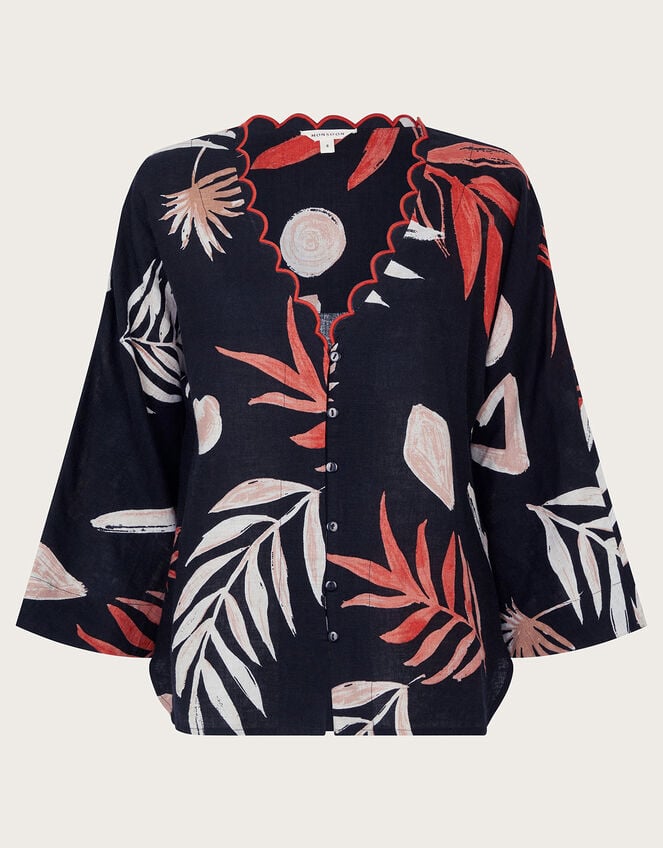 Carlotta Print Top, Black (BLACK), large