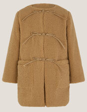 Borg Duffle Coat, Camel (CAMEL), large