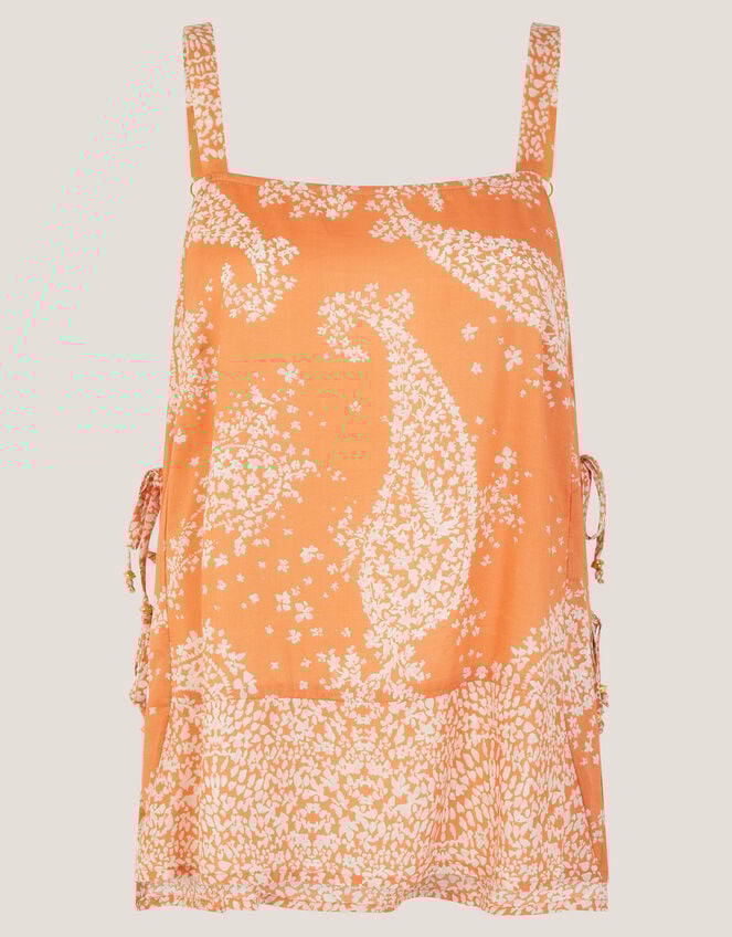 Madison Paisley Print Cami Top, Orange (ORANGE), large