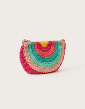 Festival Rainbow Crochet Slouch Bag, , large