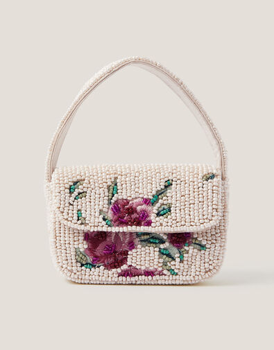 Mini Flower Beaded Bag, , large