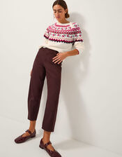 Rhi Floral Fair Isle Jumper, Ivory (IVORY), large