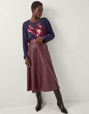 Polly Floral Print Blouse , Blue (NAVY), large