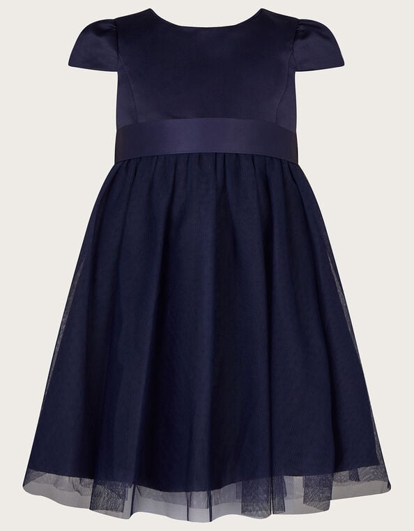 Baby Tulle Bridesmaid Dress , Blue (NAVY), large
