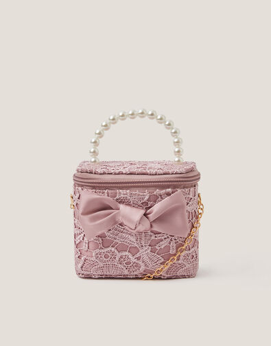 Pearly Lace Bow Bag, , large