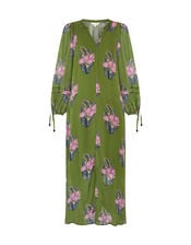 East Floral Print Maxi Dress, Green (GREEN), large