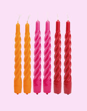 6-Pack Anna and Nina Twisted Candles, , large