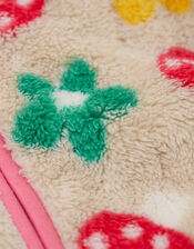 Frugi Floral Teddy Fleece Jacket, Multi (MULTI), large