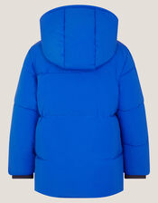 Colourblock Puffer Jacket, Blue (BLUE), large