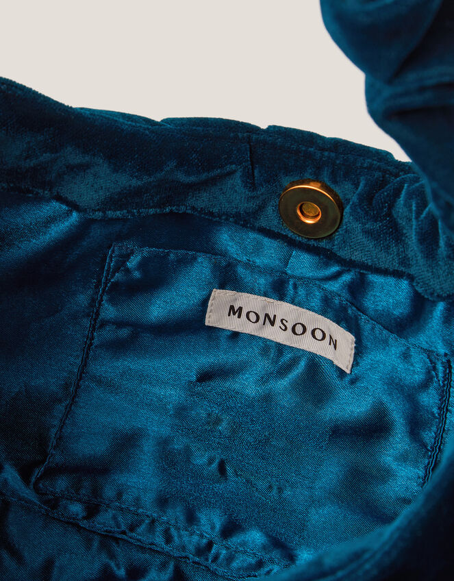 Vela Ruched Velvet Bag, , large