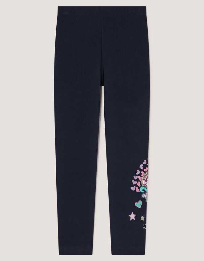 Monsoon x My Little Pony Embroidered Leggings, Blue (NAVY), large
