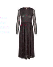 Crās Polka Dot Heart Maxi Dress, Black (BLACK), large