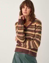 Scout Fair Isle Jumper & Scarf Set, Orange (ORANGE), large