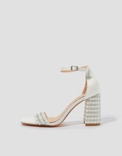 Bridal Penelope Pearl Heeled Sandals , Ivory (IVORY), large