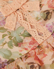 Baby Alma Floral Print Lace Dress, Multi (MULTI), large