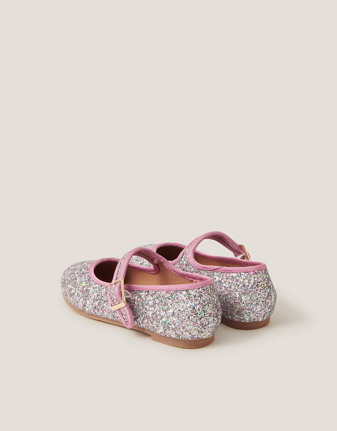Glitter Strap Ballet Flats, Pink (PINK), large