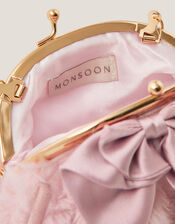 Beau Fluffy Bunny Clip Frame Bag, , large