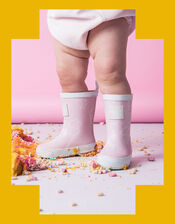 Grass and Air Colour-Revealing Wellies, Pink (PALE PINK), large