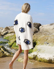 Meraki Beach Eye Print Beach Shirt, Blue (BLUE), large