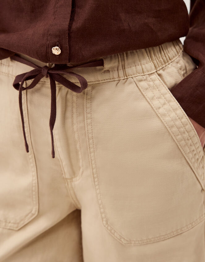 Megan Cropped Barrel Trousers, Natural (ECRU), large