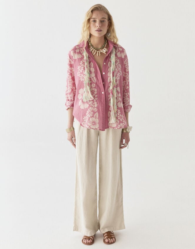 Maison Hotel Rusty Hawaiian Floral Shirt, Pink (PINK), large