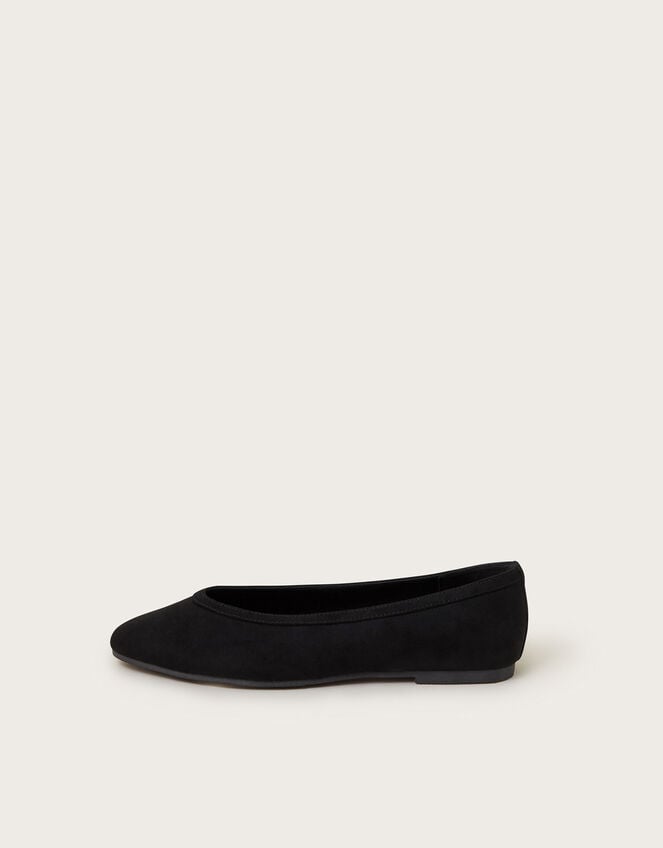 Tori Suedette Ballet Flats, Black (BLACK), large