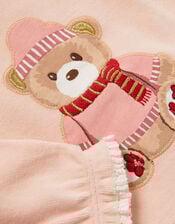 Newborn Bear Frill Top & Trousers Set, Pink (PINK), large